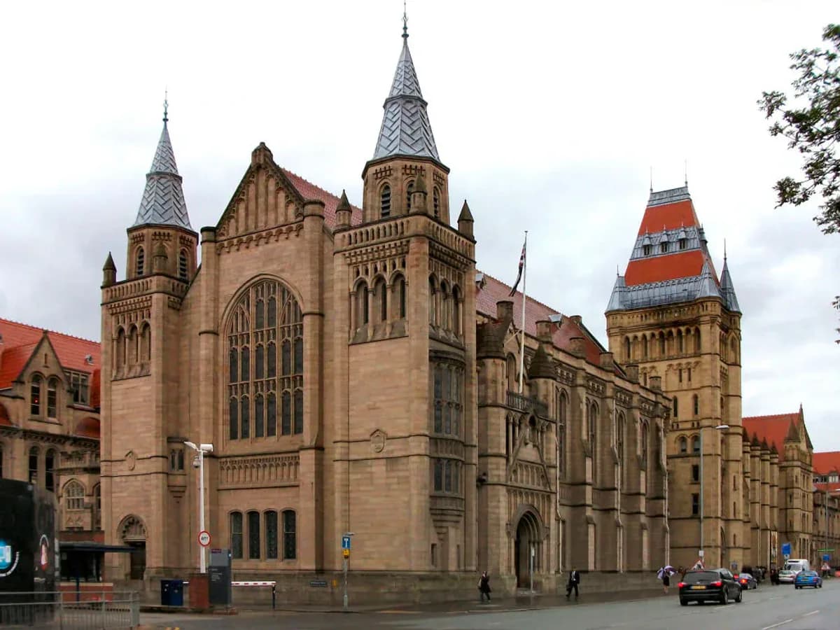 Whitworth Hall and the Whitworth Building at the University of Manchester