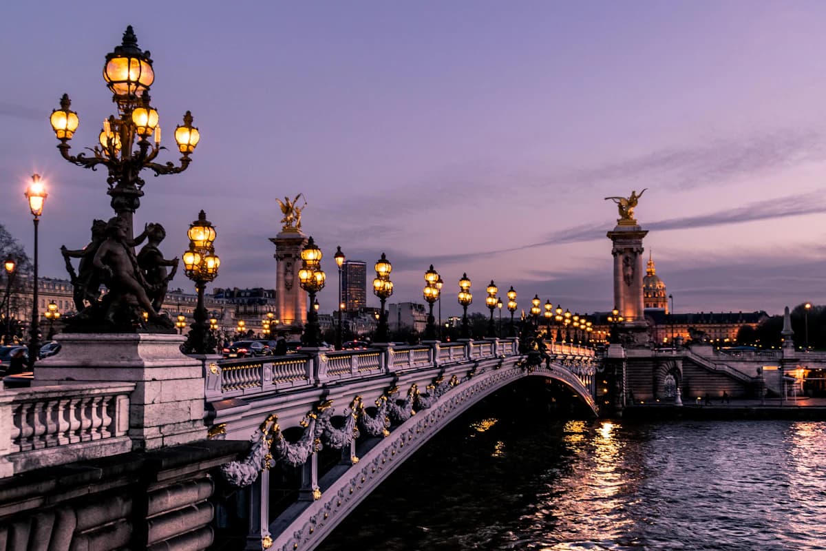 Paris cityscape and the Eiffel Tower in France
