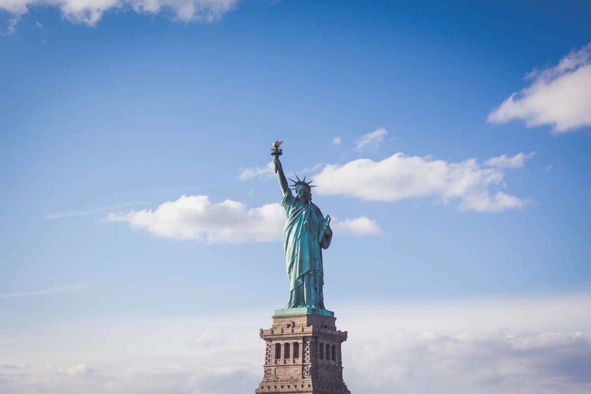 New York City skyline and waterfront in the United States