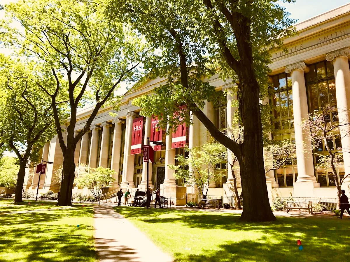 Neutral university campus setting