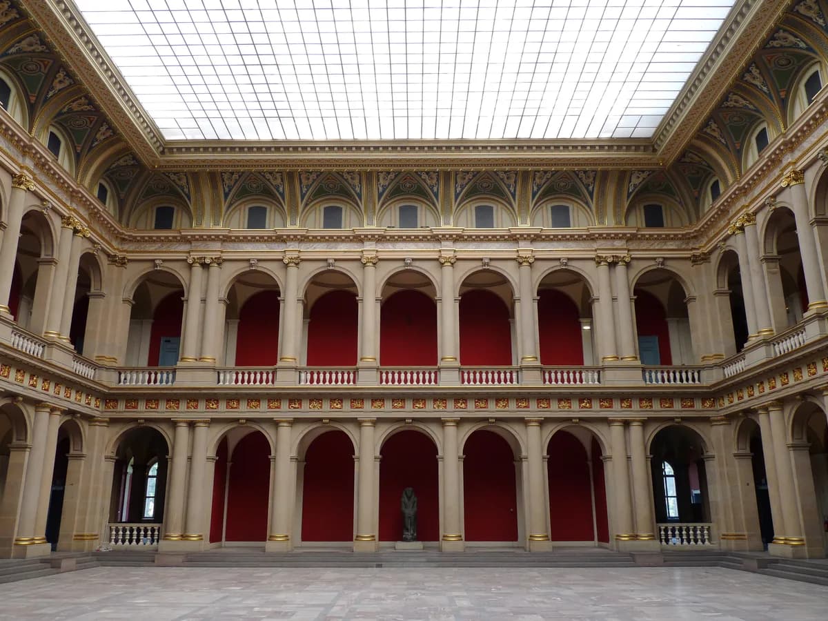 Aula inside the Palais Universitaire at the University of Strasbourg